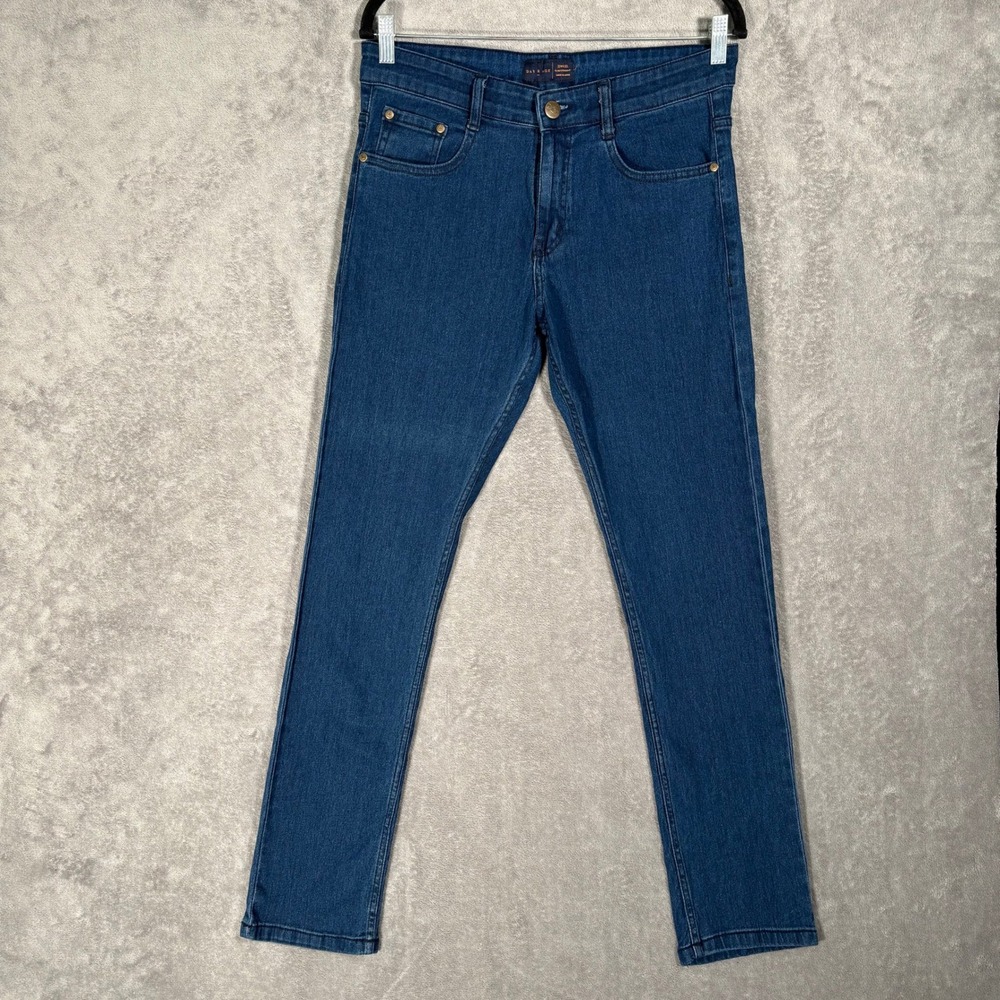 Day & Age Mens Slim Straight Jeans Dark Wash Blue 32x32‎ Denim Pants Minimalist